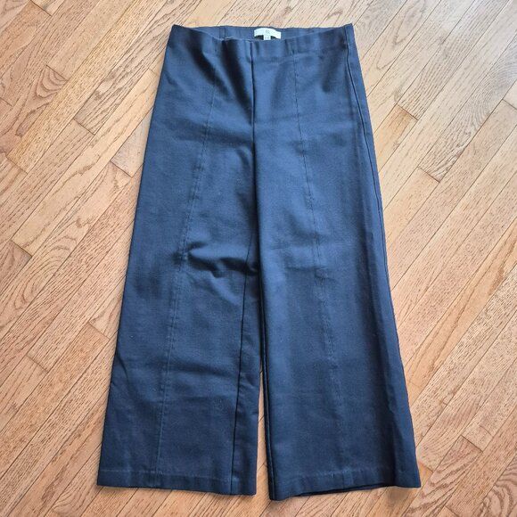 Banana Republic Large Navy High-Rise Wide-Leg Cropped Everywhere Ponte Pant - Picture 4 of 15